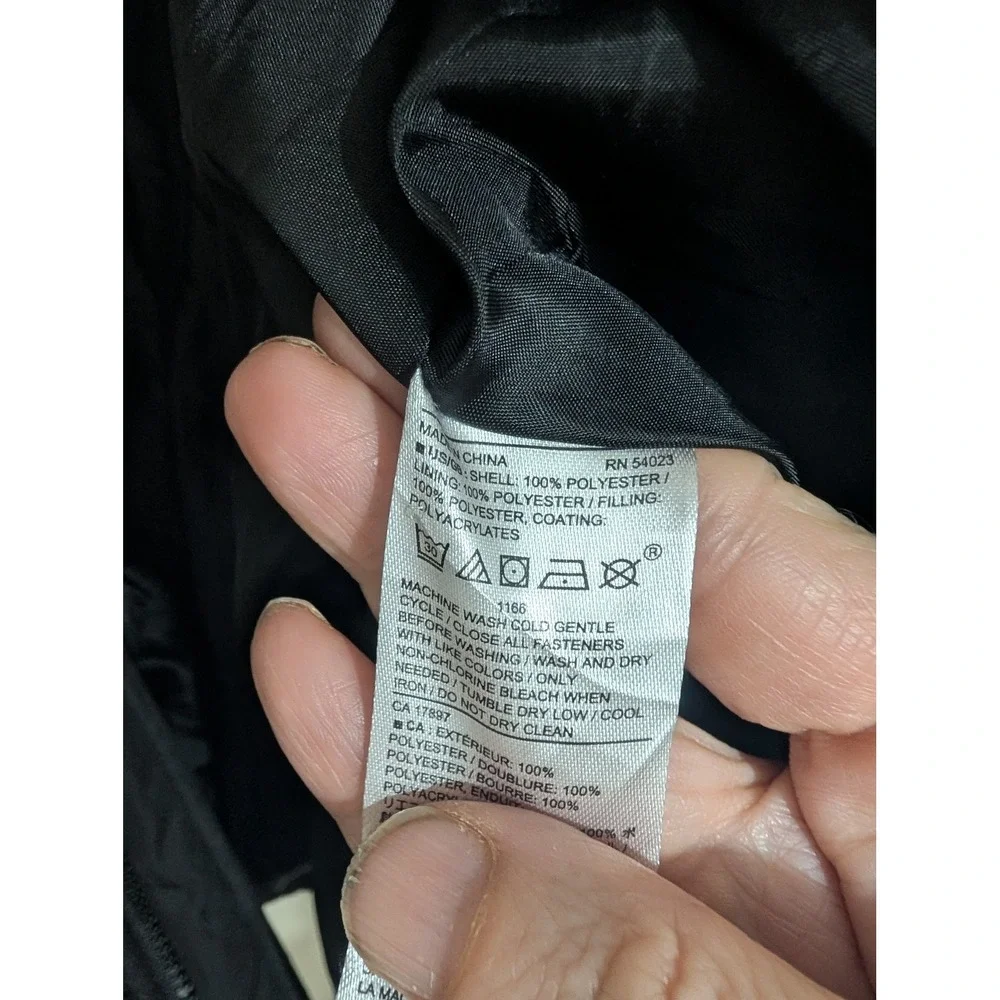 Banana Republic WR Quilted Bomber Jacket Black Water Resistant Mens Medium
